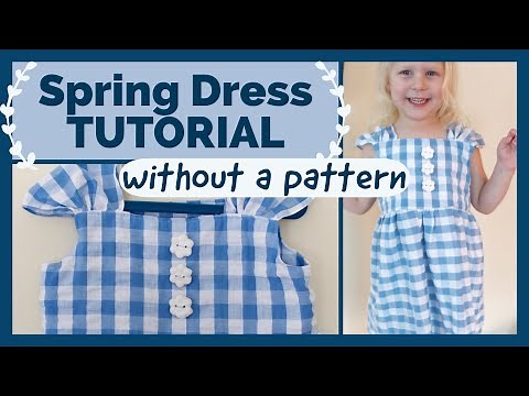 DIY TODDLER DRESS | easy spring dress without a pattern
