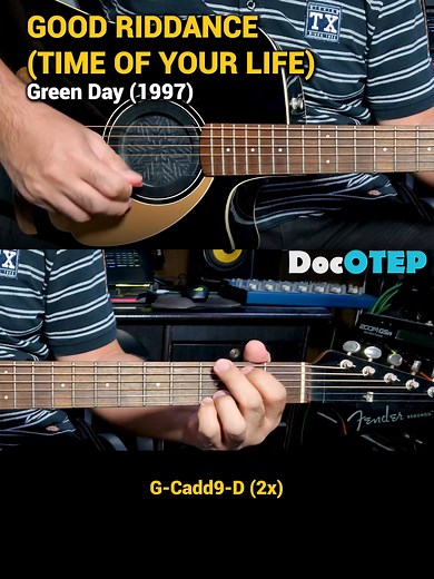 35K views · 1.7K reactions | Good Riddance (Time Of Your Life) - Green Day (1997) Easy Guitar Chords Tutorial with Lyrics #DocOtepGuitarTutorial | Doc OTEP Studio | Facebook