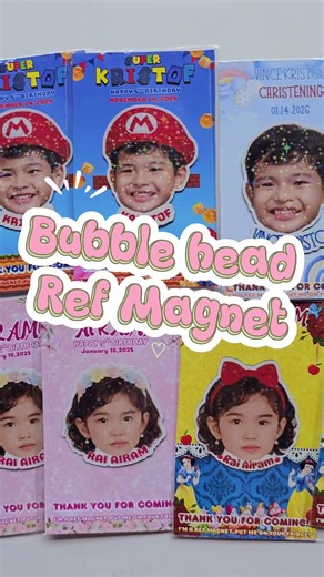 🎀Bubble Head Ref Magnet🎀 Inclusions: Free layout Sticker photo magnet 3x5 Back card Choose your photo top -MATTE -GLOSSY -GLITTERED -HOLO STAR -HOLO RAINBOW. 📩For inquiries feel free to send us a message. Available now! #SkycraftsPH