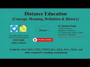 Distance Education (Concept, Meaning, Definition and History)