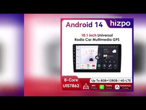 A must-have product! Hizpo 10.1inch 2Din Universal Android13 Car Radio Headunit Intelligent Multim