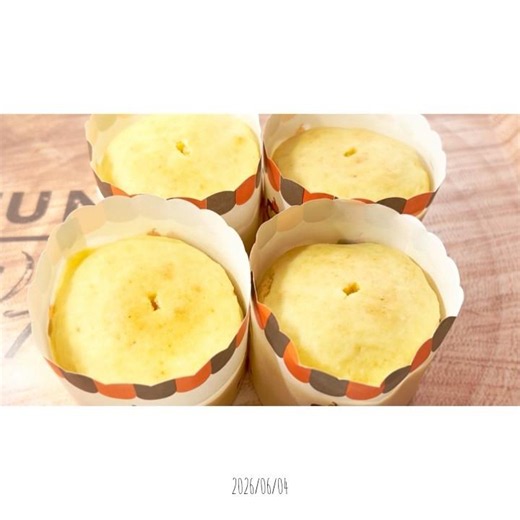 ホットケーキミックスを使った簡単カップケーキ♡（材料は全て目分量笑）