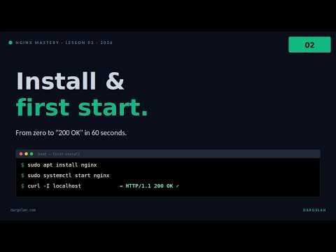 Nginx Mastery #02 — Install & first start | Zero to "200 OK" in 60 seconds