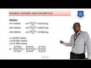lecture 34- calculation of lateral load by response spectrum method-structural engineering