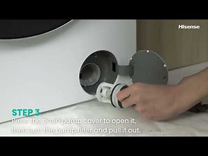 How to clean the drain pump filter on a Hisense washing machine