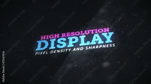 High resolution display with great pixel density and sharpness Stock Video