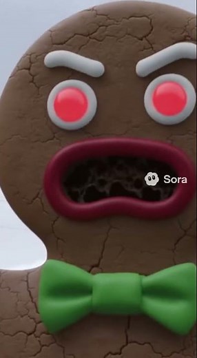 Angry Funny gingerbread man short