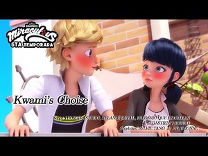 El BESO de ADRIEN y MARINETTE en el CAPÍTULO 10: KWAMI'S CHOISE de la 5ta TEMPORADA de LADYBUG