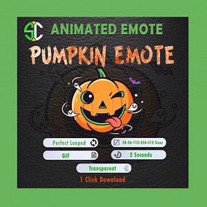 Animated Pumpkin Ghost Emote: Halloween Twitch Vtuber Emote (digital Download) - Etsy