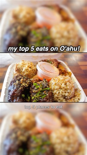 my top 5 eats on Oahu! #oahu #hawaii #honolulu #oahuhawaii #shorts #hawaiifood