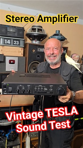 80s Vintage TESLA AMP Stereo Amplifier Sound Test