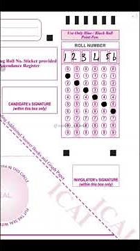 How to Correctly fill out the first page of your CA exams answer sheet? #icai #castudents #exam