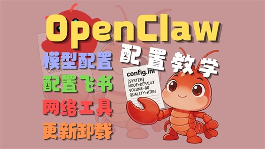 OpenClaw 配置保姆级教程：模型配置、飞书接入、网络工具一次讲清
