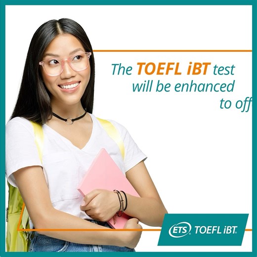 Starting July 26, 2023, you'll see several new, exciting enhancements to the TOEFL iBT test. For example, the exam will be shortened to less than two hours, and registration and the score notification process will be improved as well. Get all the details today: https://bit.ly/3JcawRp | TOEFL