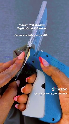 The best way to add your hang tags/ labels to your finished garments is using THE TAG GUN & THE TAG BARBS to attach it. Full tutorial on how to install and use it is on our YouTube channel, link is in BIO. You can walk into our store to pick up your package or send someone in our location to pick up for you. Shop on the website : www.bavicsewingaccessories.com Call or WhatsApp 2348034777707 or send a DM to place orders! Shop at the store: No 9, Excellence Drive, Peace Estate, Off Alao Akala Expr