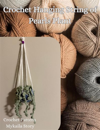 Digital Crochet Pattern: String of Pearls Hanging Plant - Etsy