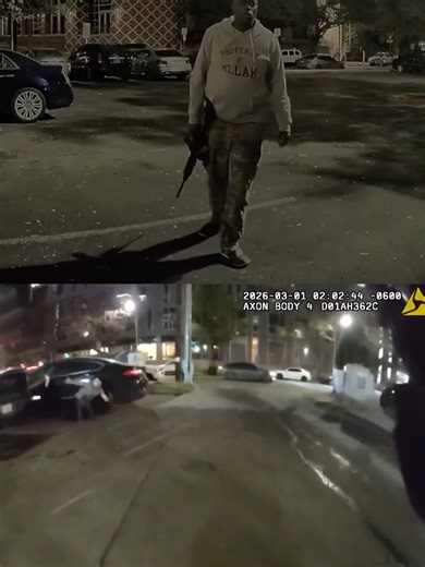 Newly released footage from a mass shooting at a bar in Austin, Texas, on March 1 shows the suspect pointing a rifle as he walks through a parking lot and officers firing their weapons at him. #shooting #austin #texas #sixthstreet #bufords