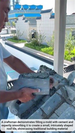 The process of making traditional roof tiles by hand