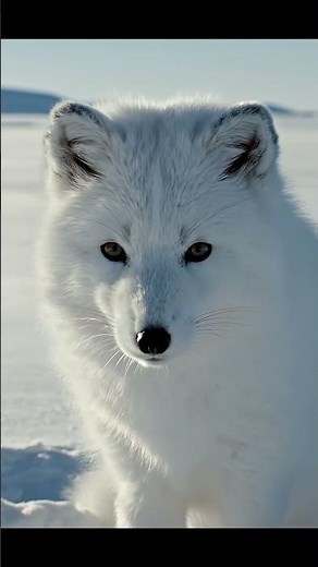 Arctic Gaze: A Fox's Soulful Encounter
