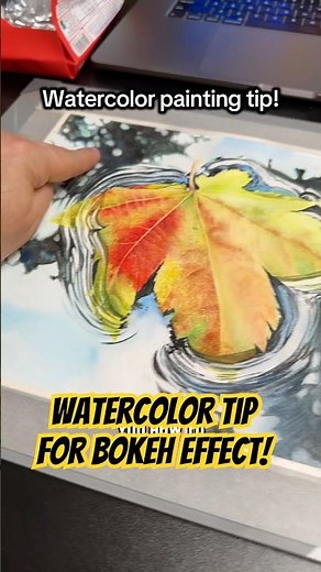 Watercolor painting tip for bokeh expect!