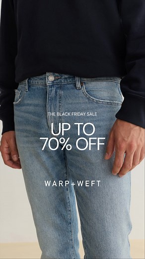 Blink and you'll miss up to 70% off our men's must-haves. Use code THANKFUL25 at checkout. | Warp Weft