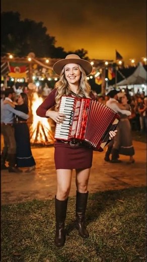 Gaúcha tocando gaita na festa campeira 🤠🎵 #shorts #musicagaucha