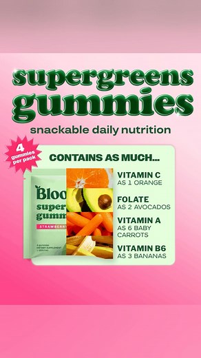 Introducing Supergreens Gummies 💚 The internet’s favorite Greens, reimagined as deliciously snackable gummies packed with everything you need to support gut health & daily nutrition! Now available on bloomnu.com, Amazon, and TikTok Shop! ✔️Relieves bloat ✔️Supports metabolism ✔️Boosts energy | Bloom Nutrition