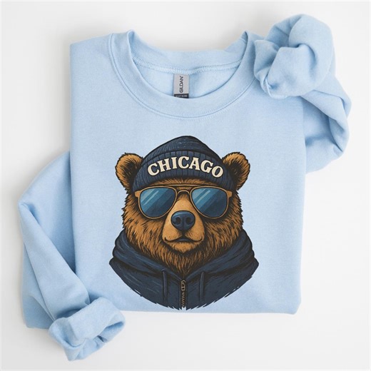 Vintage Chicago Football Sweatshirt, Trendy Fan Gifts, Game Day Sweatshirt, Support Team Crewneck, Bears Fan Hoodie, Chicago Mascot Sweat - Etsy