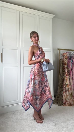 H&M holiday look ☀️🩵 #vacationdress #weddingguestdress #handm | hm dress