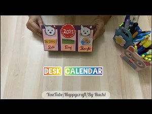 How to make a desk calendar🗓 | Paper calendar craft | diy crafts | Stationary series