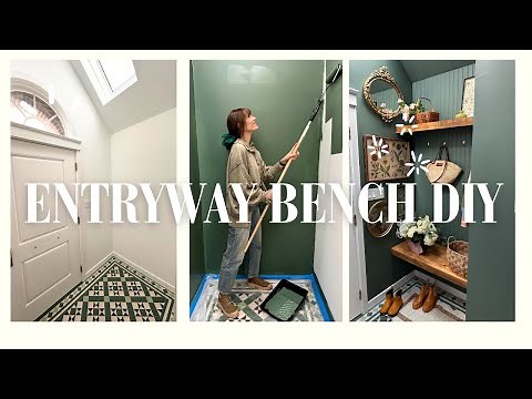 DIY EASY INSTALL ENTRYWAY BENCH | Turning A Boring Corner into The Entryway of my Dreams!