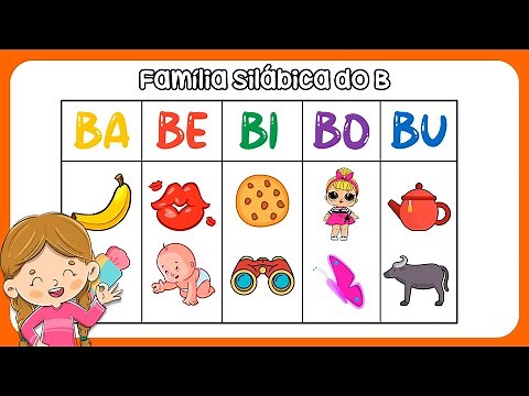 Família silábica do B | Família silábica completa |Sílabas para crianças| Aprender a ler e escrever