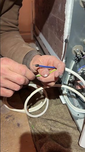 Customer is watching every step at a time storage heater installation