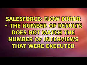 Flow Error - The number of results does not match the number of interviews that were executed