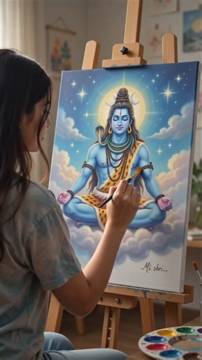 Shiv Ji Painting Step by Step | Mahadev Acrylic Painting | Lord Shiva Art Tutorial