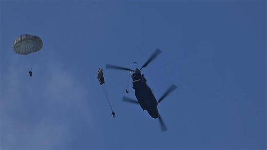 US and Japan forces conduct airborne training