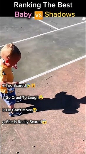 Ranking The Funniest Baby Scared Of His Own Shadow's Moments🤣#ranking #funny #baby #cutebaby