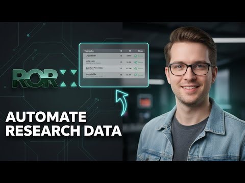 How to Extract Research Organization Data Automatically with the ROR Scraper (Tutorial)