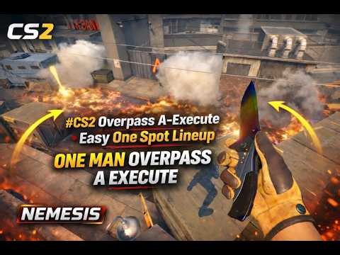 CS2 Overpass A-Execute From One Spot (Full Utility Guide)