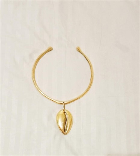 Handmade Brass Cowrie Shell Choker, Boho Beach Necklace - Etsy