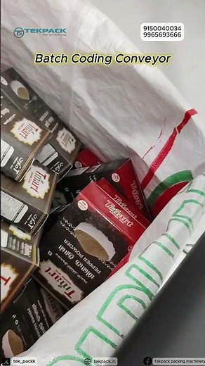 High-Speed Batch Coding Machine with Conveyor #tijprinter #inkjetprinter