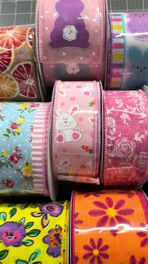 12 gorgeous rolls of spring summer ribbon all bundled up and ready for your next wreath, swag, or centerpiece 🌸☀️ Think bright florals, fresh pastels, bold seasonal patterns, and designer-quality textures that instantly elevate your creations. This ribbon lineup is perfect for Valentine’s Day, Mardi Gras, St. Patrick’s Day, Easter, and everyday spring designs. There are ONLY 3 boxes available and the link to grab yours is in this video. Once they’re gone… they’re gone. 🎀✨ #SpringRibbon #Wreath