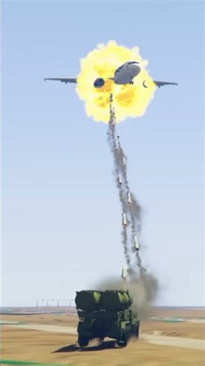 S-500 Missiles Advance System Attack to Destroy A320 Combat Jet - GTA 5