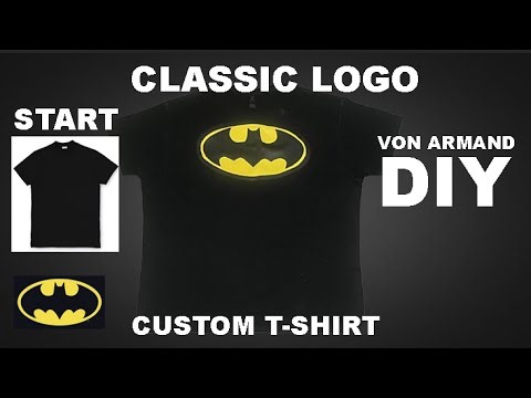 (DIY)How to make a classic logo Batman Shirt.