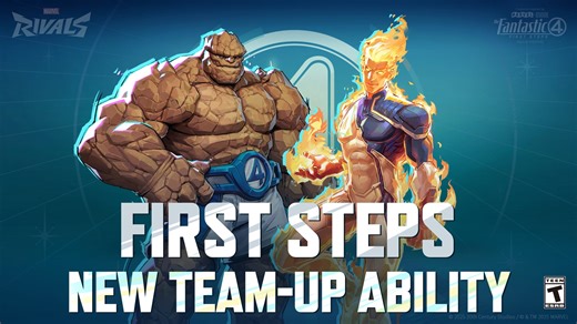 603K views · 9.7K reactions | Things are heating up! Introducing a brand-new Team-Up Ability: Human Torch & The Thing! Lift, slam, and disable with "First Steps" - launching July 24 UTC! Buckle up, hot shot. Time to take flight... and land with impact.  #MarvelRivals | Marvel Rivals | Facebook