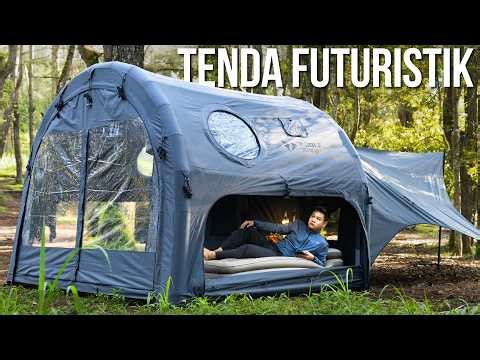 COBAIN TENDA DARI MASA DEPAN! SOLO CAMPING DIHUTAN PINUS