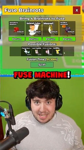 I put 4 Brainrots OG in the Fuse Machine!