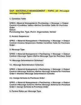 SAP MM Topic 10 Purchase Order Output type Configuration