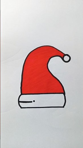 Santa Claus Hat Drawing || Merry Christmas 🎄🎄🎁🎁