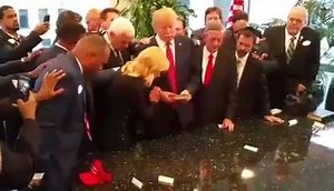 GOSSIP POLITICS: WITH ALL HIS SHORT FALLS, DONALD TRUMP SOUGHT GOD FIRST. HOPE HE REMEMBERS THIS VIDEO. So many Americans and friends of America are unhappy that Donald Trump won the U.S. Presidency against Hilary Clinton. Even our Ellen Johnson-Sirleaf is not happy. But this could be the reason why he won so convincingly. He went on to seek the face of God before the elections, and God, you know HE works in mysterious ways. So Trump won. Now, let us all pray that he remembers this prayer and th